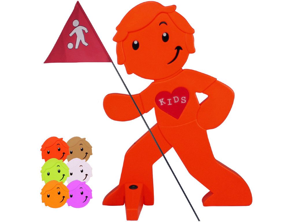 StreetBuddy Warnschild Warnfigur, Warnaufsteller, Warnschild für Kindersicherheit, (1 St)