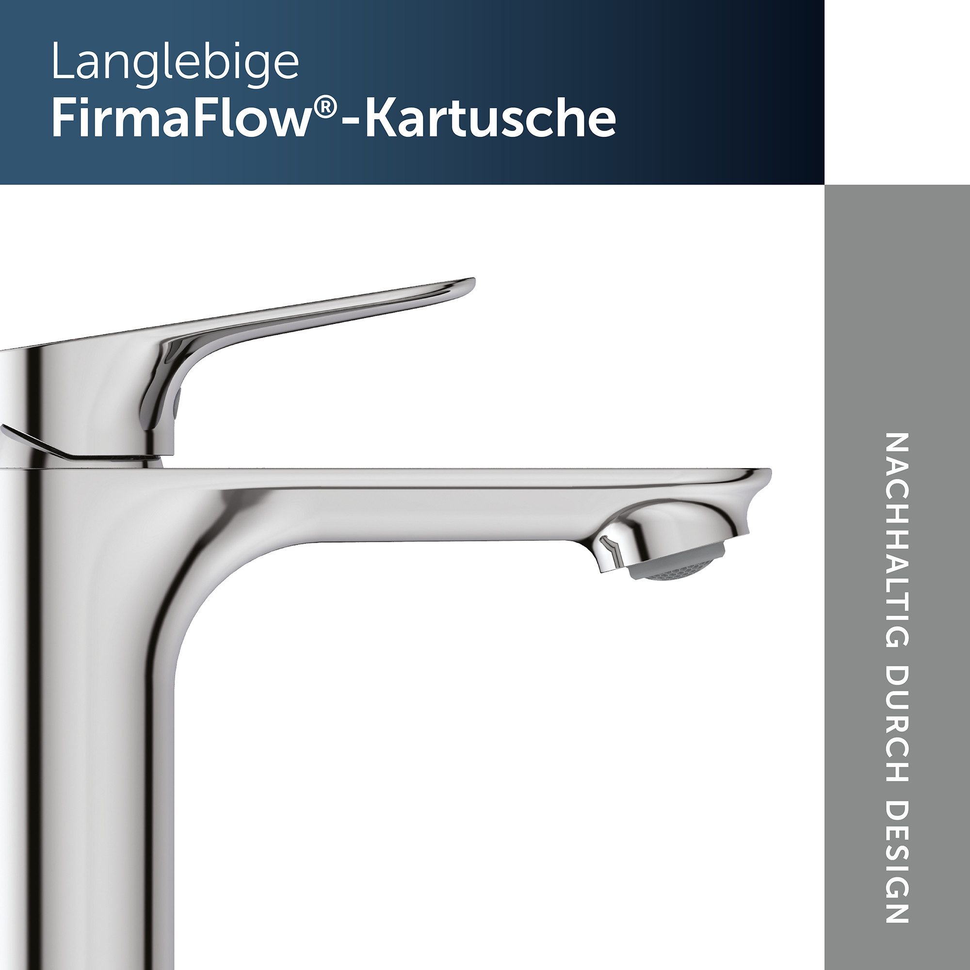 Ideal Standard Waschtischarmatur Alero FirmaFlow® Kartusche, Wassersparend, EasyFix® Schnellmontagesystem