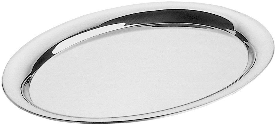 PINTINOX Tablett Vassoi, Edelstahl 18/10, (1-tlg), oval, ideal zum Anzurichten und Servieren | Tabletts