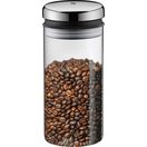 WMF Vorratsglas Depot, Cromargan® Edelstahl Rostfrei 18/10, Glas, Kunststoff, (1-tlg), verschließt aromadicht