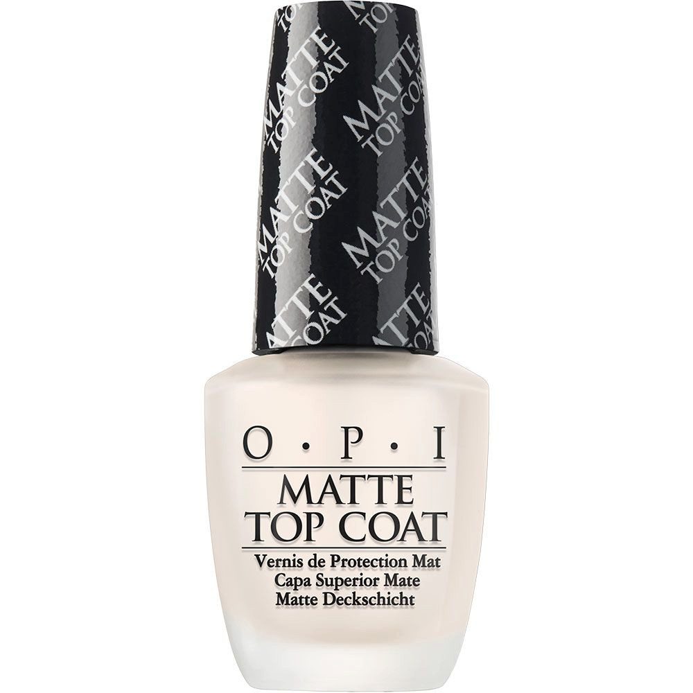 OPI Überlack Nail Lacquer Matte Top Coat, verwandelt Glanz in ein modernes, samtiges Matt-Finish, schützt