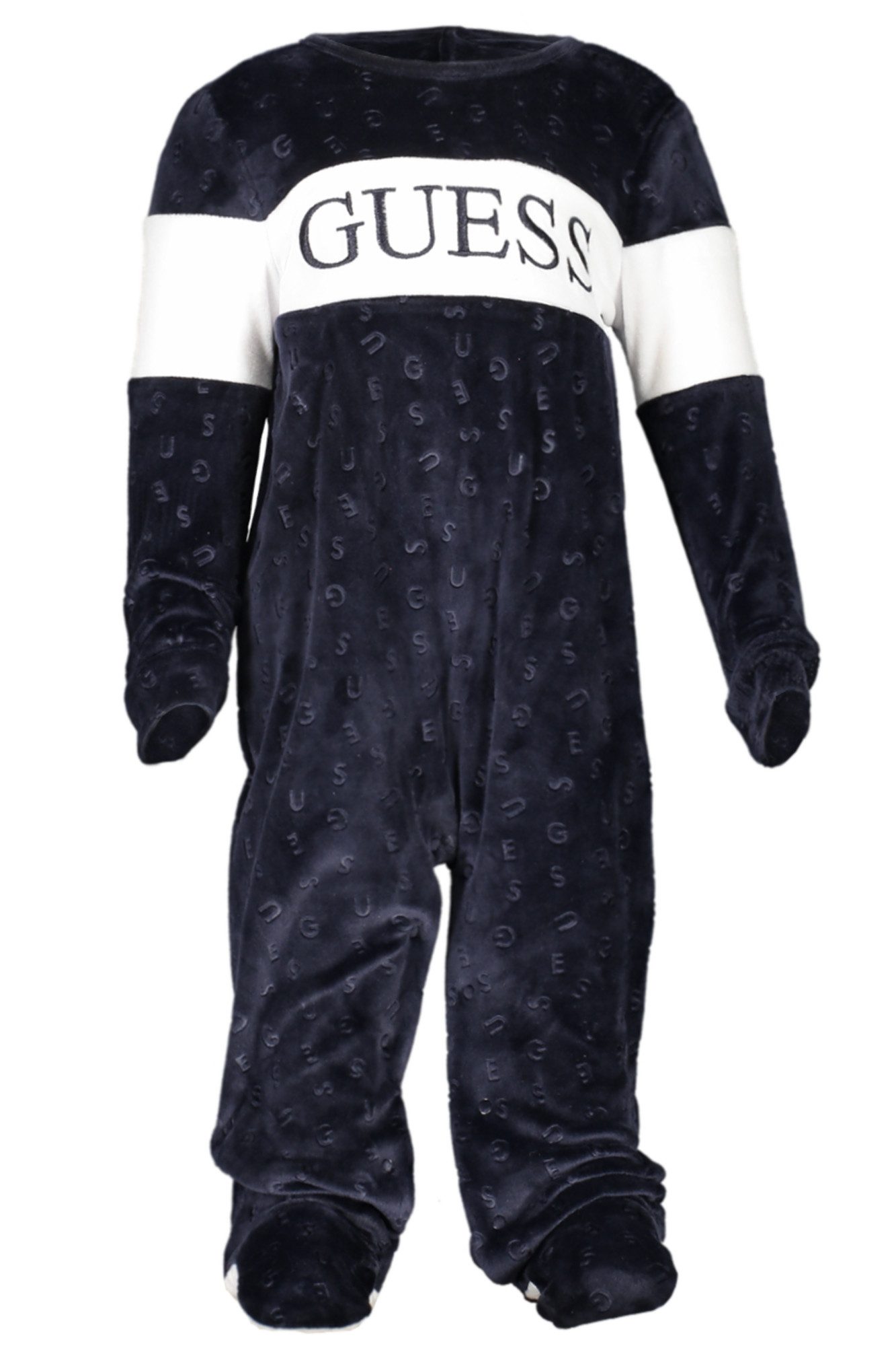 GUESS JEANS Outdoorjacke Blaue Kinderjacke aus Chenille - Weich & Stilvoll mit Druckknöpfen