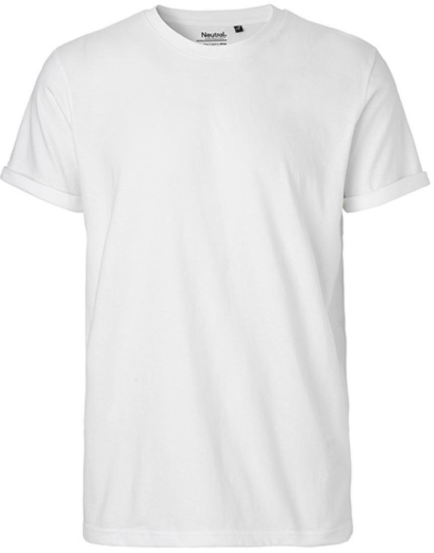 Neutral Rundhalsshirt Herren Roll Up Sleeve günstig online kaufen