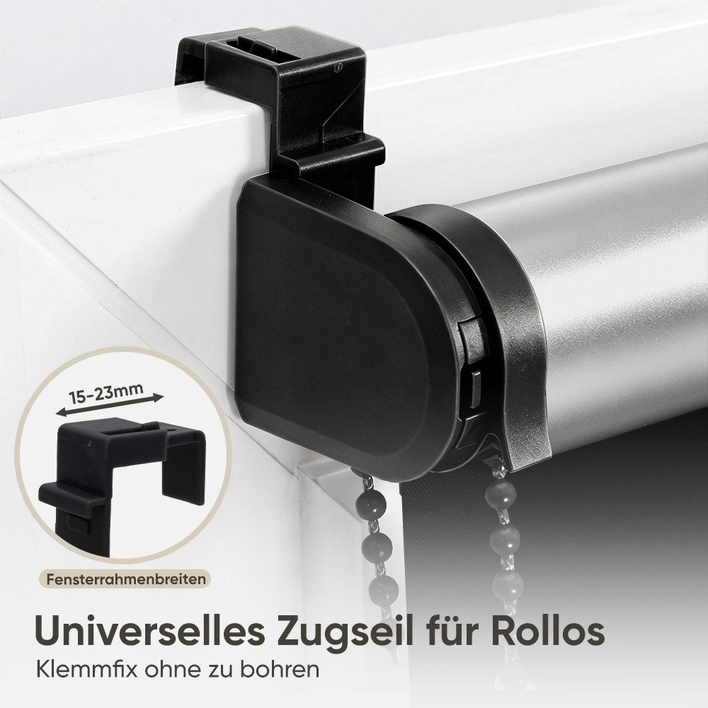 Rollo Seitenzugrollo Verdunkelungsrollo ohne Bohren verdunkelnd Rollo, Sekey, Klemmfix, Klemmfix, Seitenzugrollo, Silberbeschichtung, Stoffbreite=Bestellbreite- – Bild 5 von 5