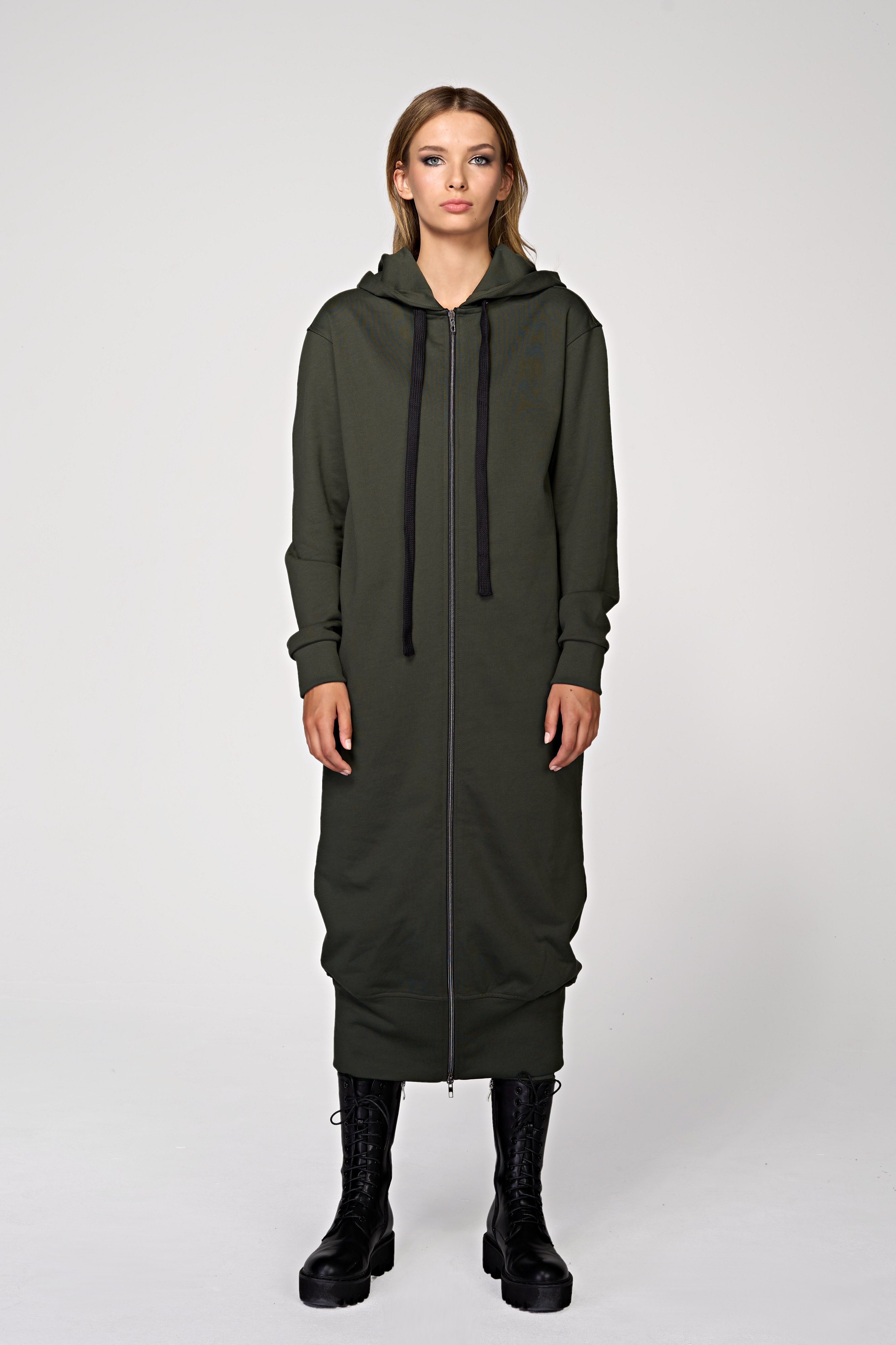 ILAY Lit Kapuzensweatjacke Langer Kapuzen- Sweatmantel, günstig online kaufen