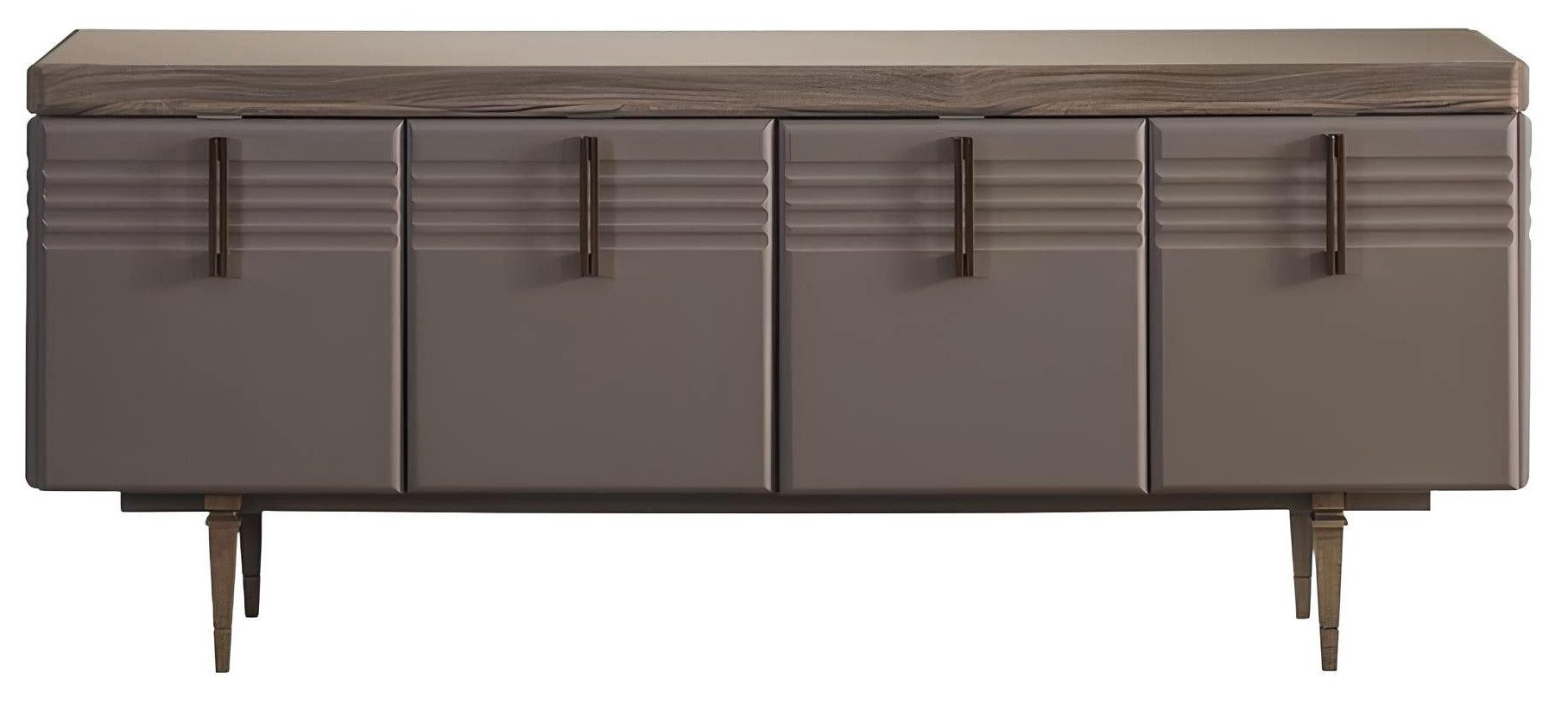 Xlmoebel Sideboard Elegantes graues Holzsideboard mit viel Stauraum (1 St., Sideboard), Hergestellt in Europa
