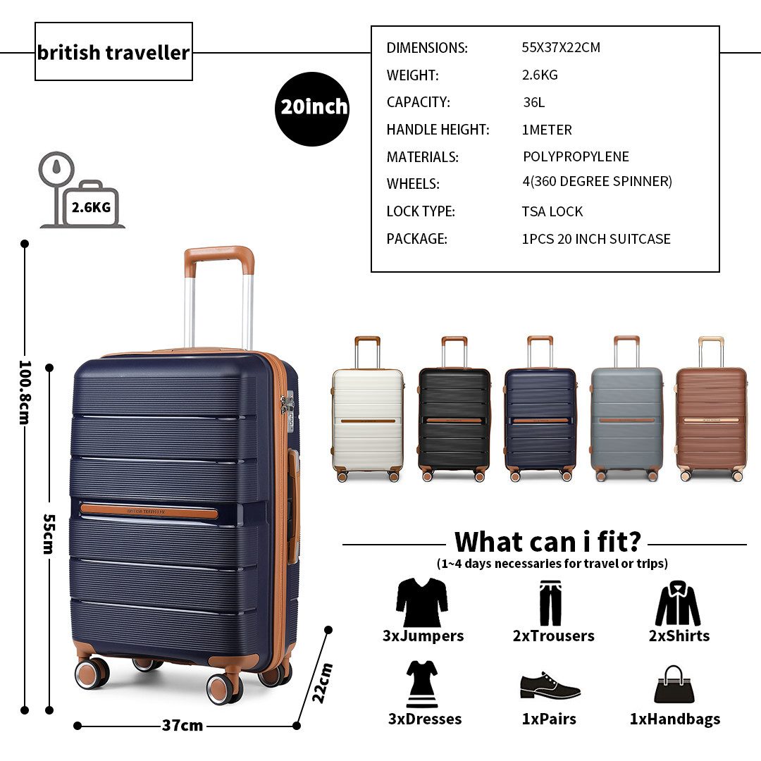 British Traveller Handgepäck-Trolley Reisekoffer Hartschalenkoffer aus günstig online kaufen