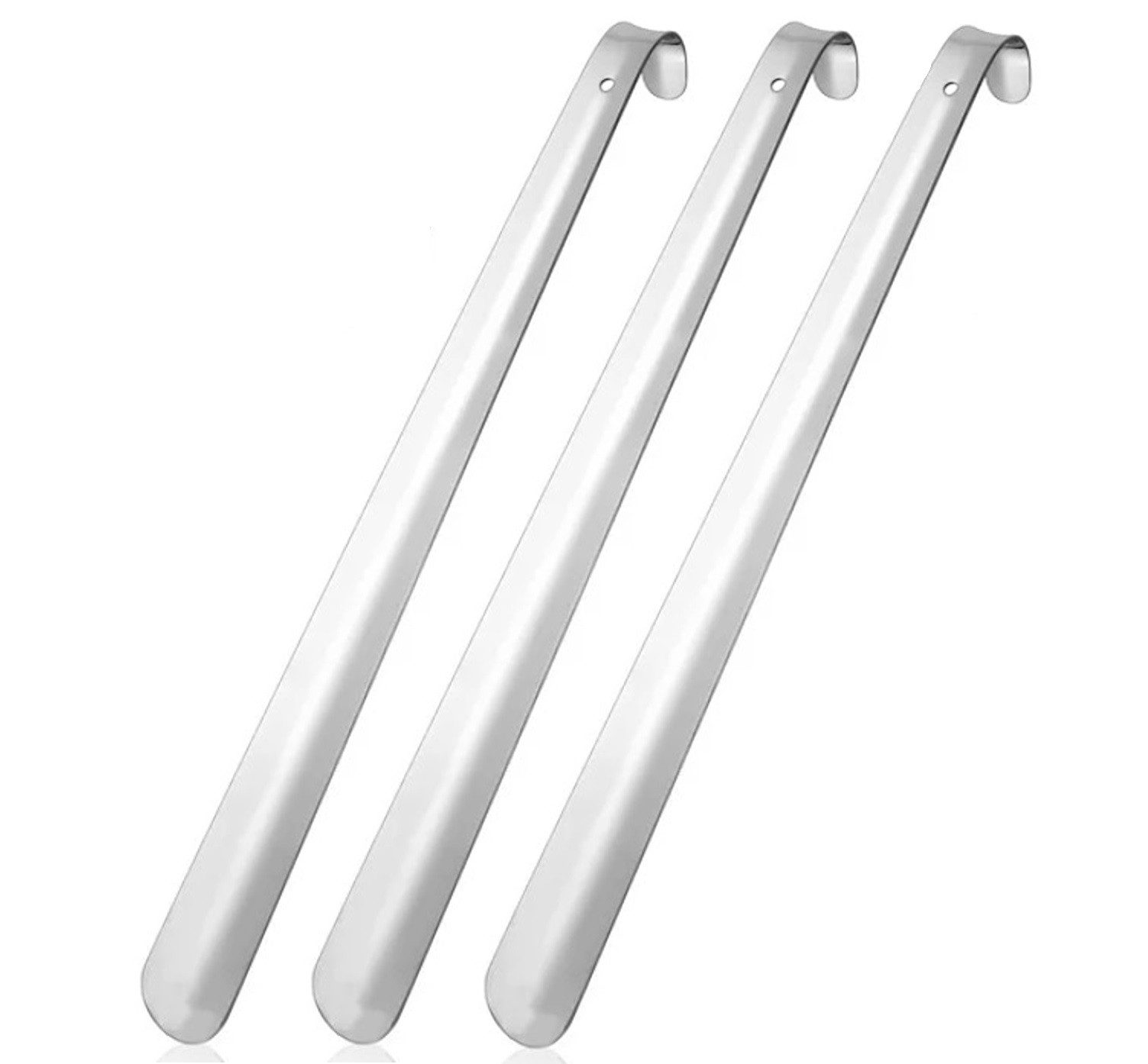 Schuhlöffel 3er Set Schuhlöffel aus Edelstahl, 42cm Schuhanzieher, Schuhanziehhi