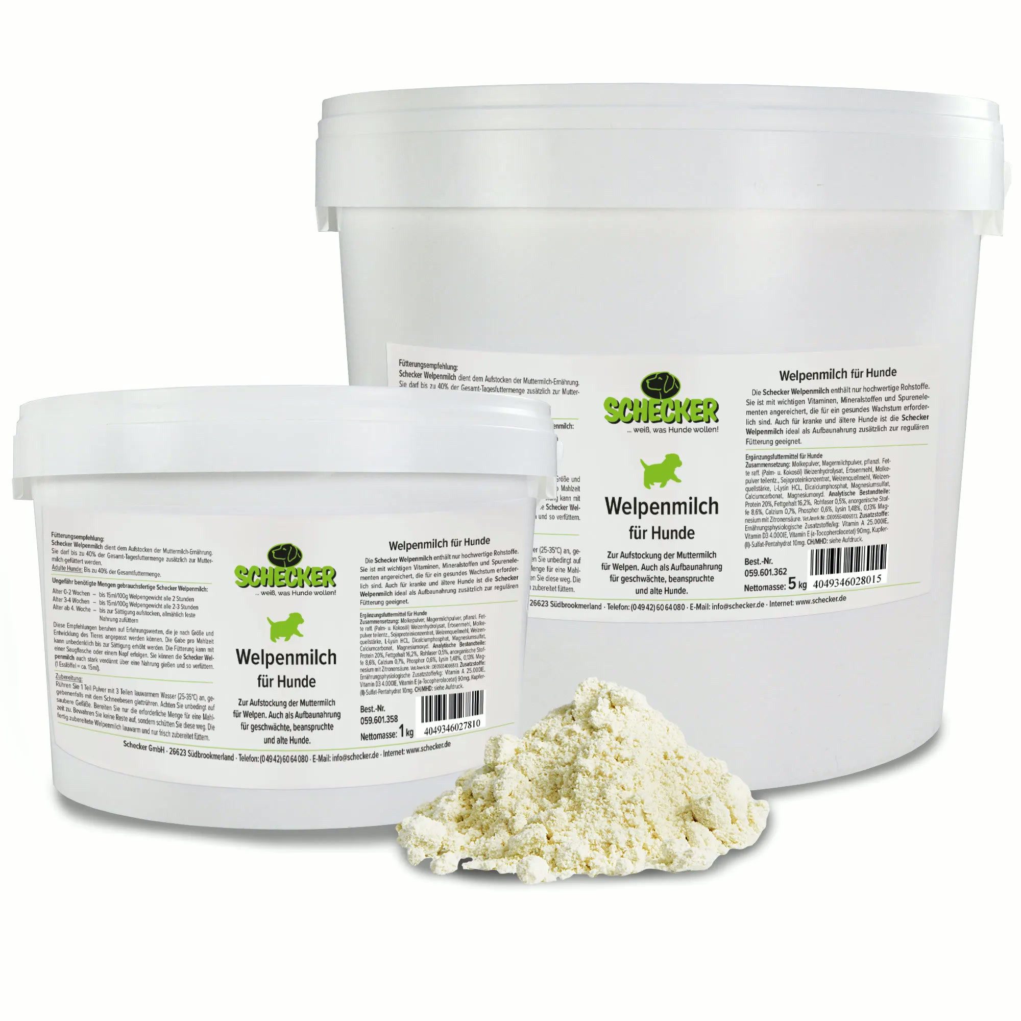 Schecker Welpenmilch – Hochwertige Ergänzungsnahrung für Jungtiere & Senioren, Ersatzmilch für: Hunde, damit junge Hunde gut starten und ältere Kraft zurückgewinnen!