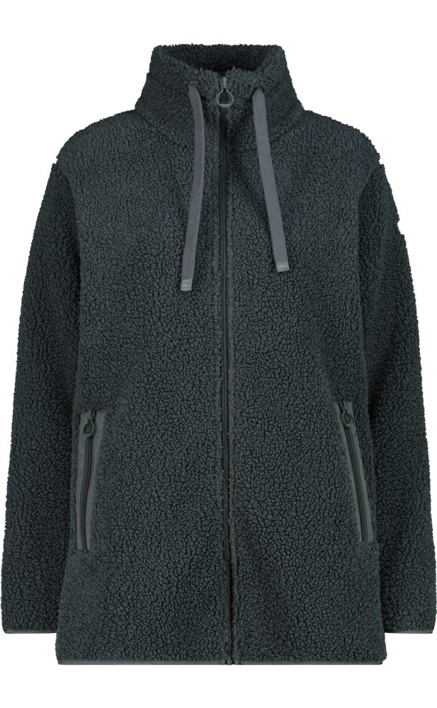 CMP Fleecejacke WOMAN LONG JACKET lange Jackenform, aus Polyester, auch in großen Größen