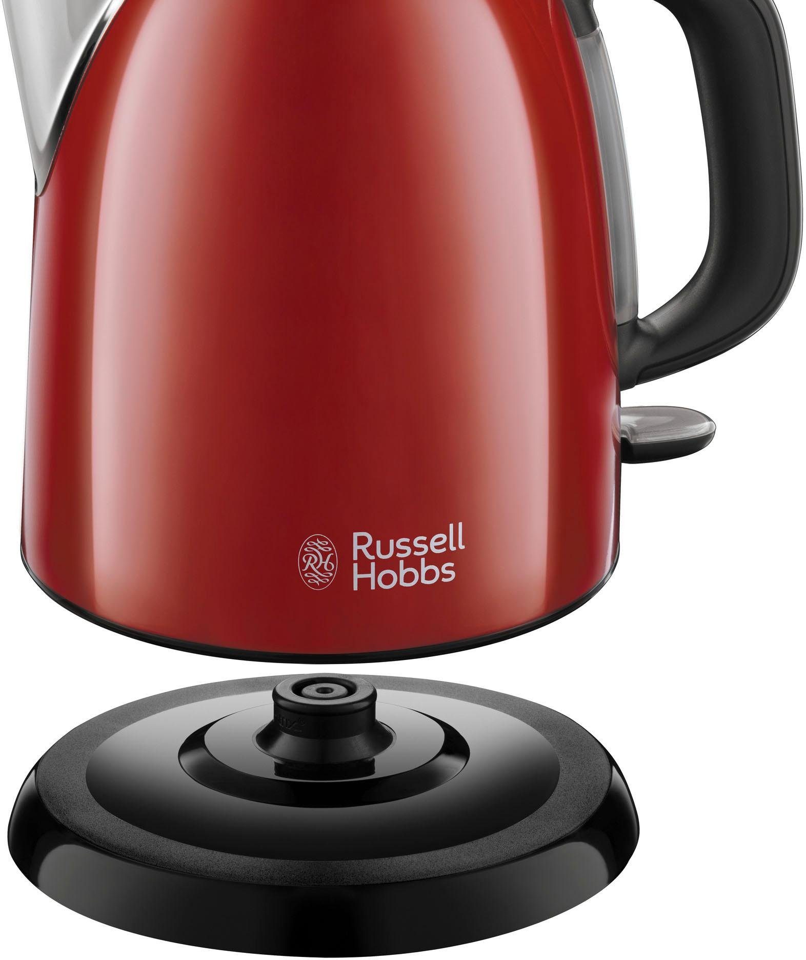 RUSSELL HOBBS Wasserkocher Colours Plus rot 24992-70, 1 l, 2400 W