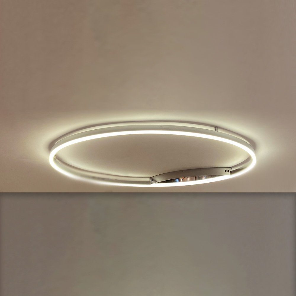 s.luce Deckenleuchte LED Ring Wandlampe Dimmbar Deckenlampe Warmweiß 100 Weiß