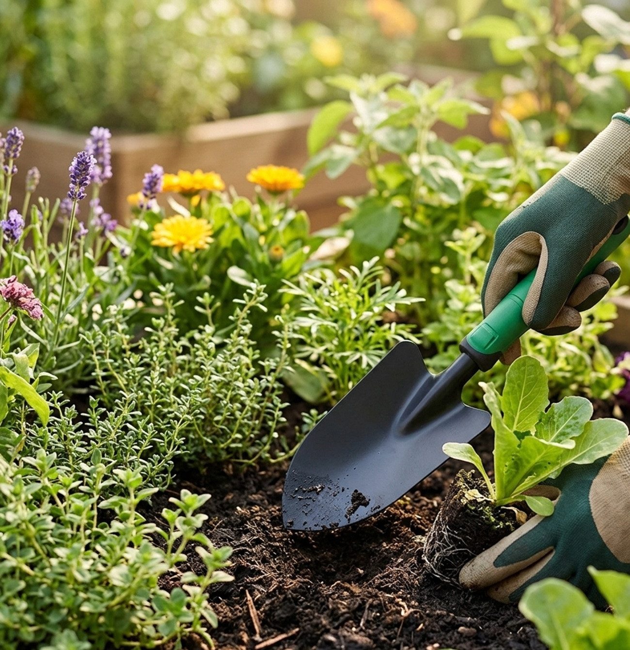 Greemotion Blumenkelle aus robustem stahl mit ergonomischem Griff, ideal für Pflanzarbeiten, (1 St) – Bild 2 von 2