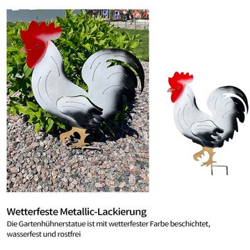 MAGICSHE Gartenstecker Rost Gartenstecker Dekoration Gartendeko rostige Dekofigur,Gartenstecker Metall