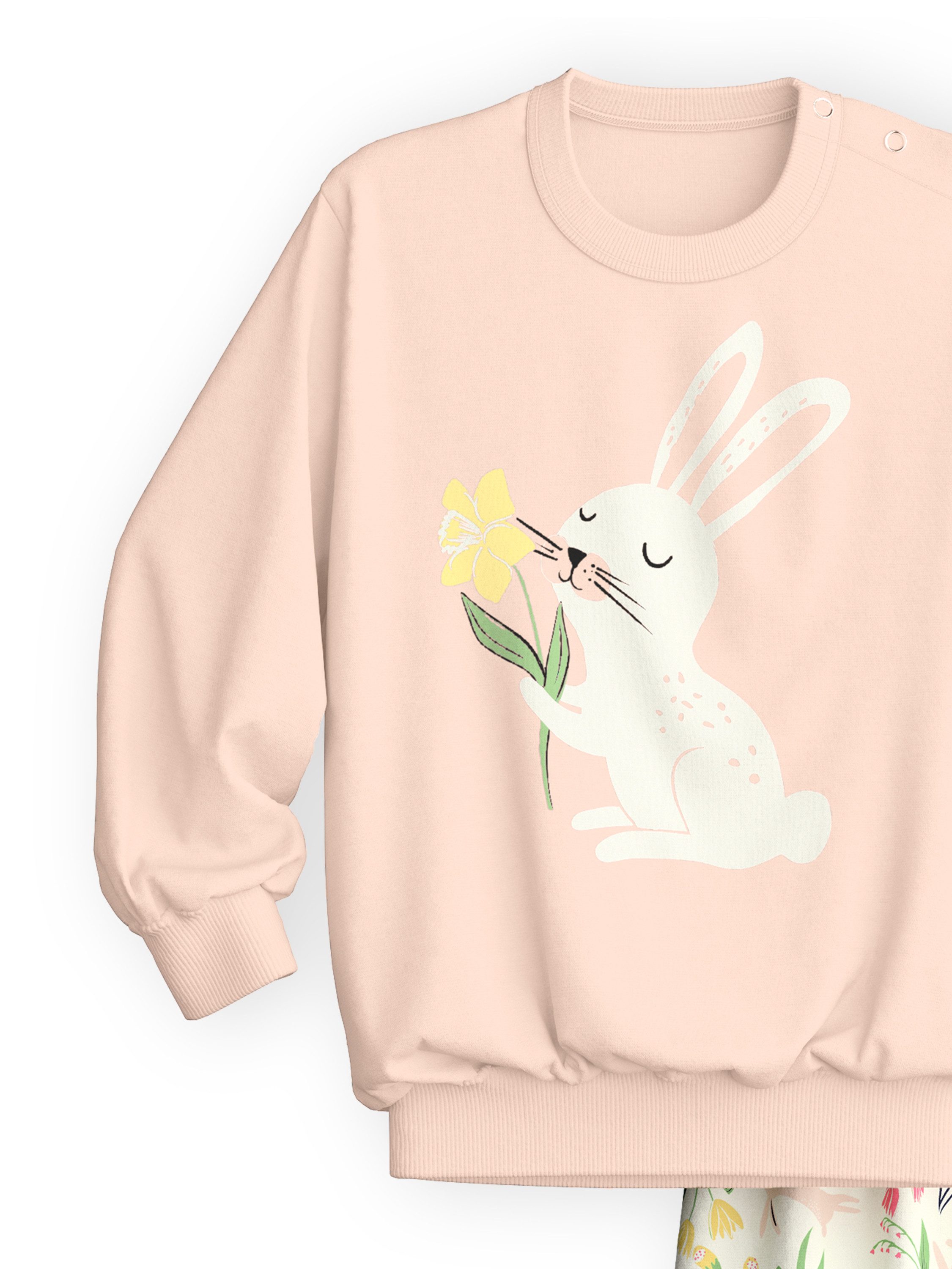CALIDA Pyjama Toddlers Easter Kinder (2 tlg) aus Baumwolle, atmungsaktiv, pflegeleicht, mit weichen Bündchen
