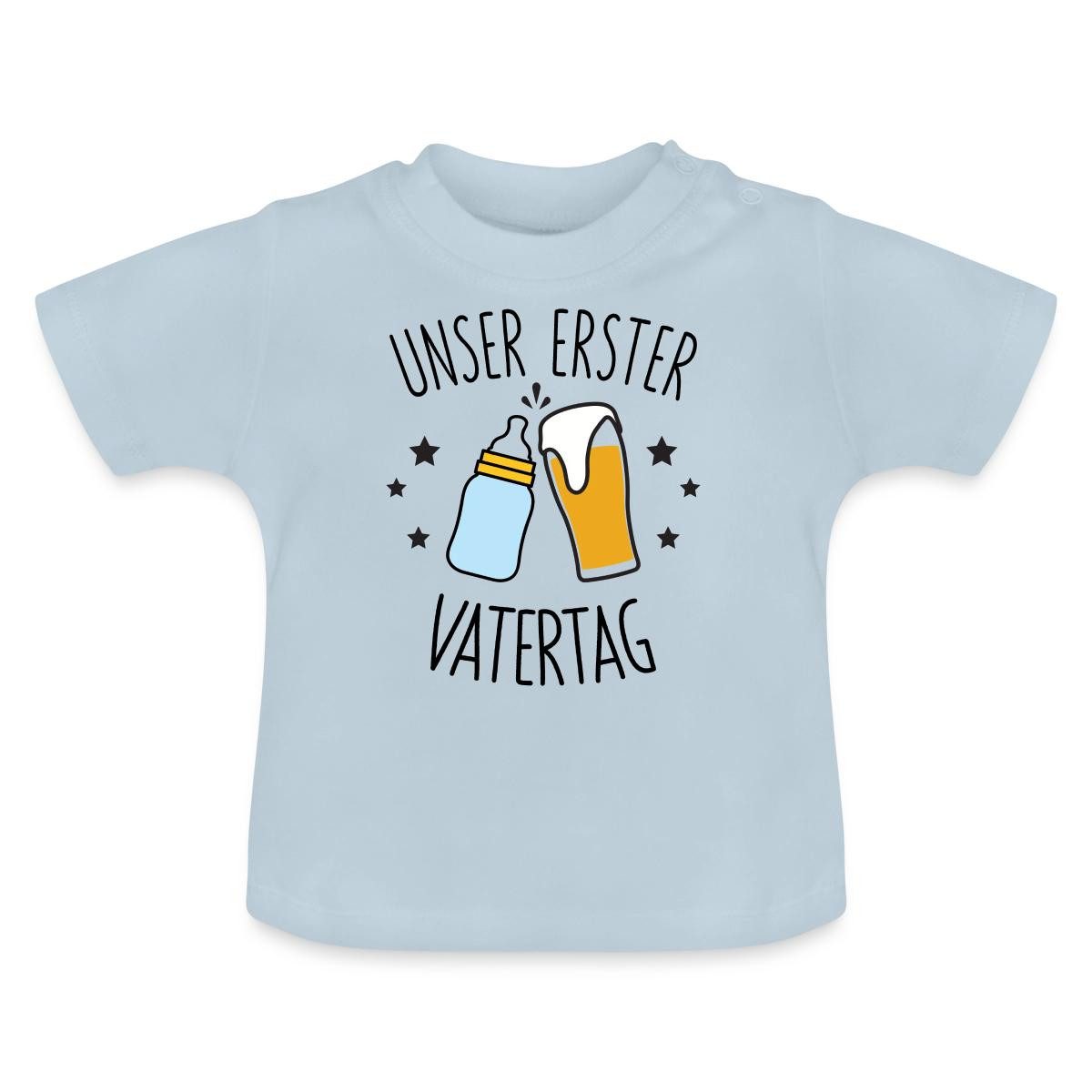 T-Shirt Unser Erster Vatertag Partner Look Papa Baby Vater Baby Bio-T-Shirt mi