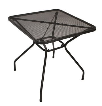 DEGAMO Garten-Essgruppe CLASSIC, (3-tlg), (2x Sessel, 1x Tisch 70x70cm), Stahl und Streckmetall anthrazit