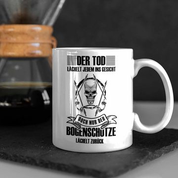 Trendation Tasse Lustige Bogenschießen Tasse für Bogenschützen Geschenkidee Pfeil und B