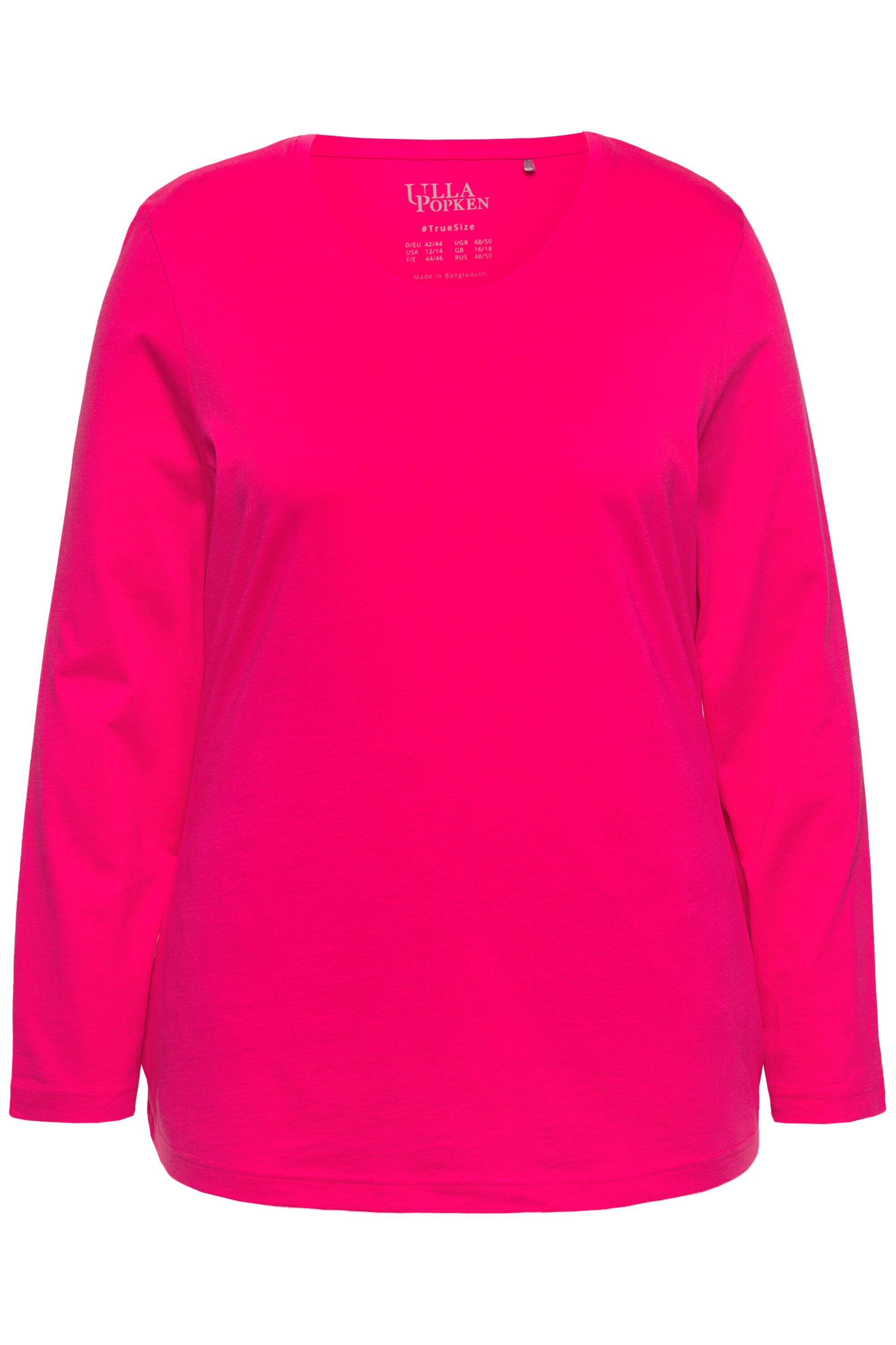 Ulla Popken T-Shirt Shirt Slim Rundhalsausschnitt günstig online kaufen