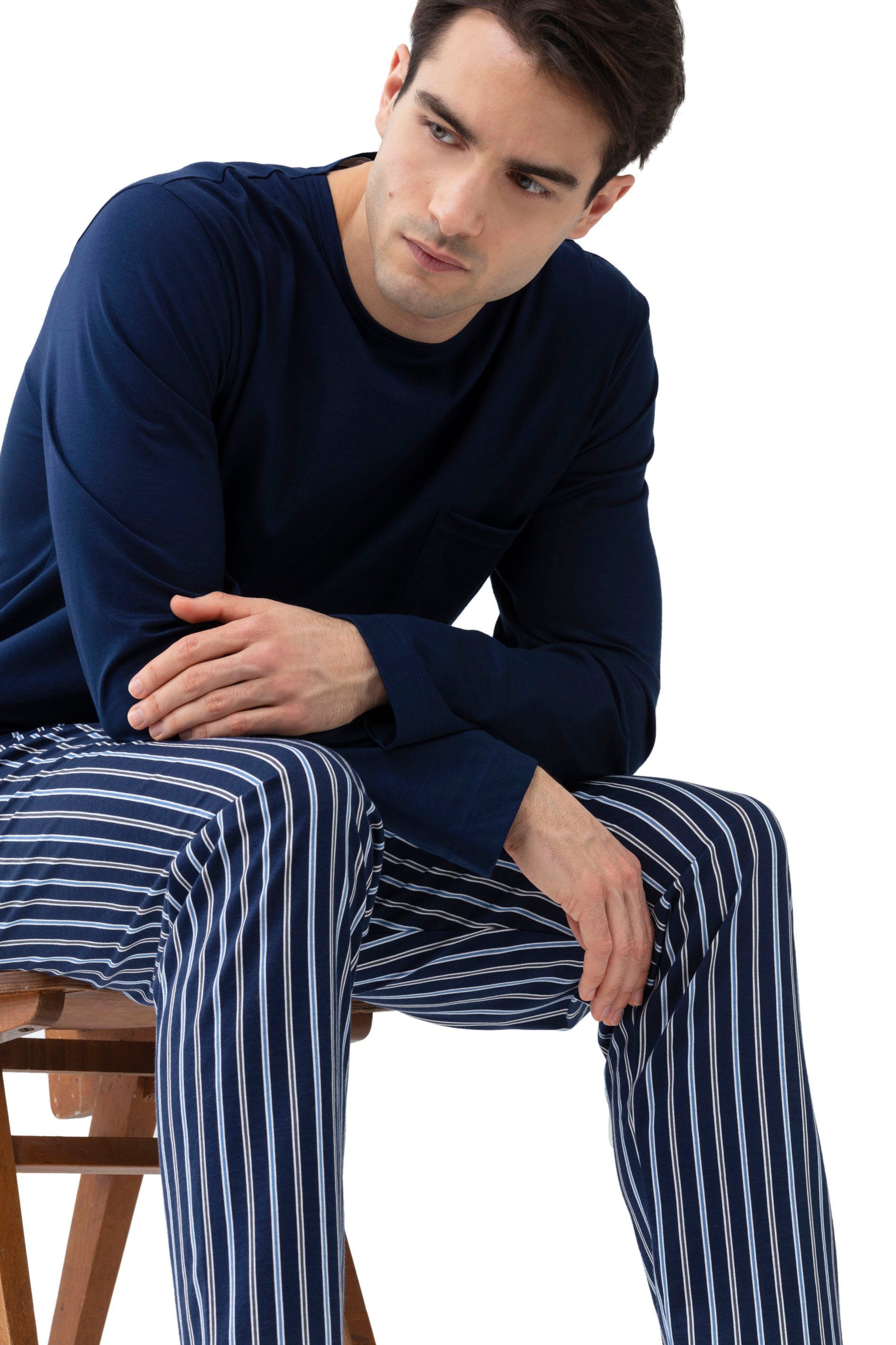 Mey Pyjama Mey Herren Schlafanzug 34019 neptune (1 Stück, 1 tlg., 1 Stück)