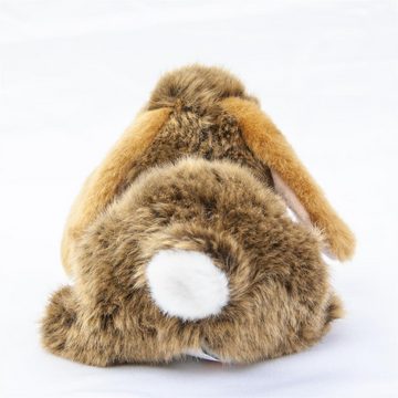 Uni-Toys Kuscheltier Kuscheltier Hase 18 cm liegend dunkelbraun Plüschhase Uni-Toys