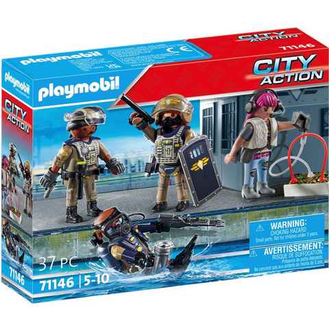 Playmobil® Konstruktions-Spielset SWAT-Figurenset (71146), City Action, (37 St), Made in Europe