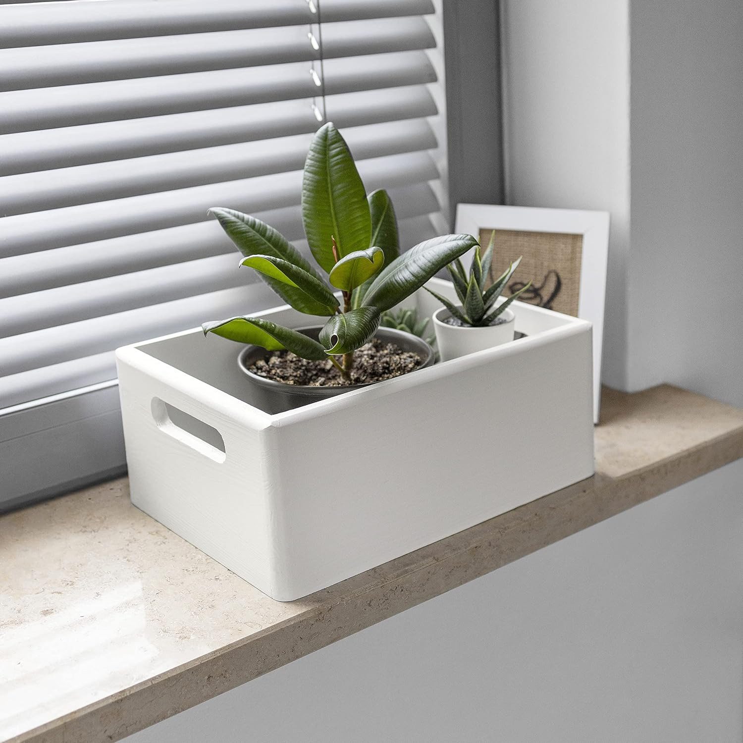 Creative Deco Holzkiste Obstkiste Korb 30x20x13cm (1cm) mit Griffen ohne Deckel, mit Griffen, ohne Deckel