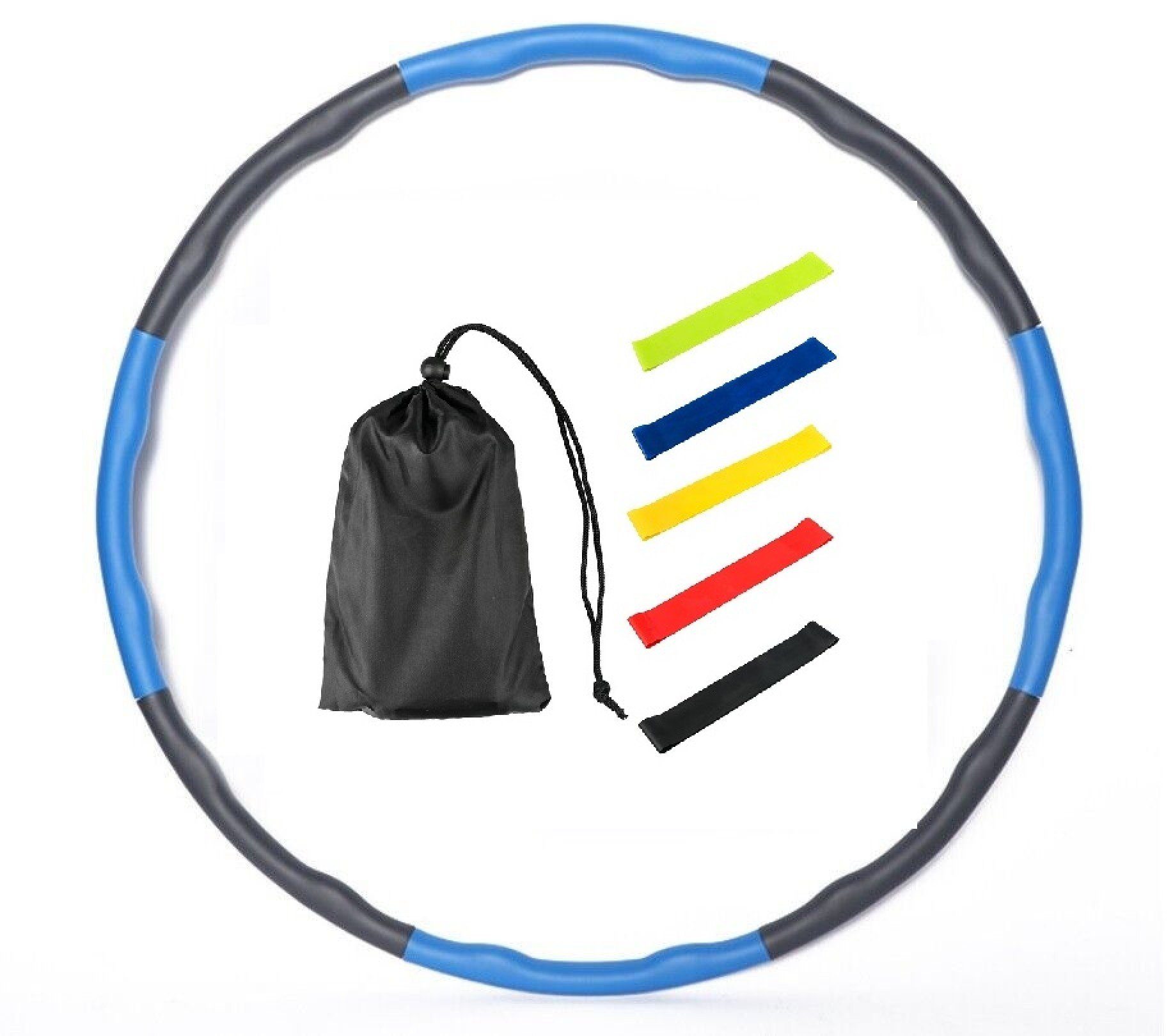 BAYLI HulaHoopReifen Set aus Hula Hoop Reifen für Erwachsene inkl. 5