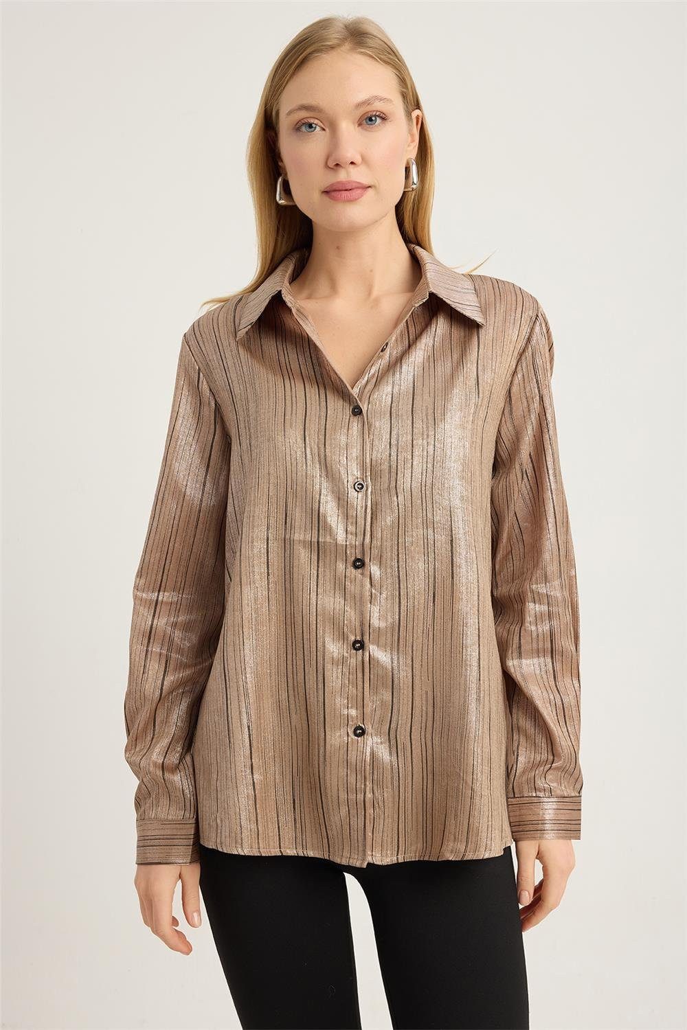 HomeStore Businesshemd Metallic-Hemd