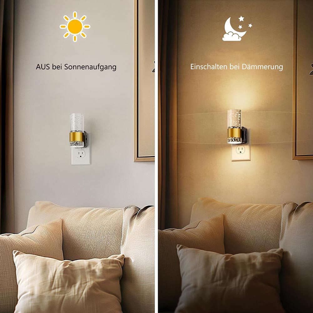 Jibenhome LED Nachtlicht LED Nachtlicht mit Dämmerungssensor,3000K Acryl Wa günstig online kaufen