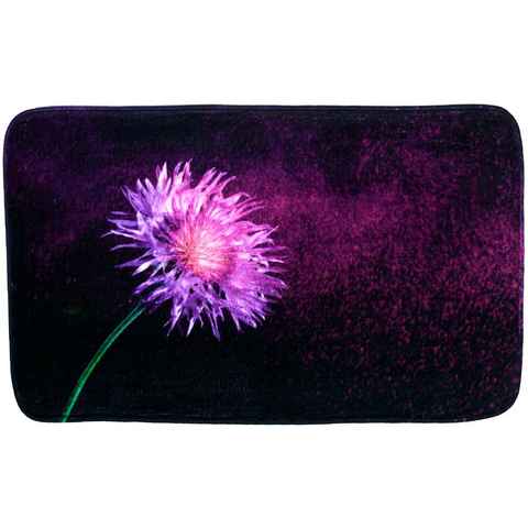 Badematte Purple Dust Sanilo, Höhe 15 mm, schnell trocknend, Polyester, rechteckig, Memory Schaum