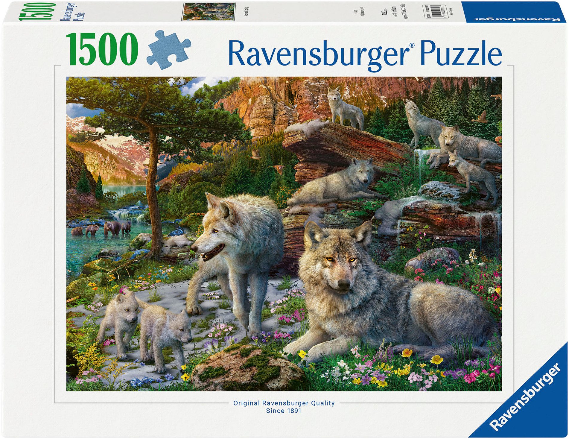 Ravensburger Puzzle Wolfsrudel im Frühlingserwachen, 1500 Puzzleteile, Made in Germany