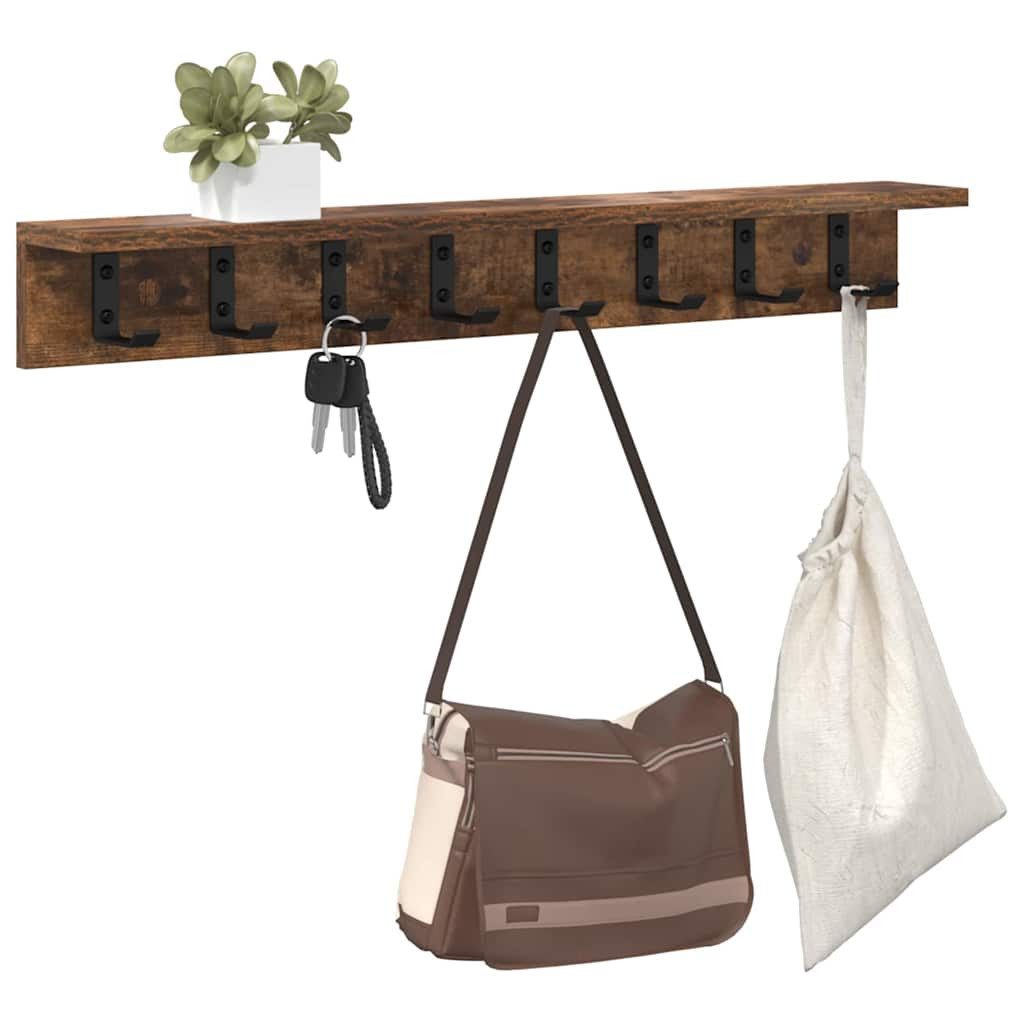 vidaXL Regal Wandmontierter Kleiderständer Räuchereiche 80 günstig online kaufen
