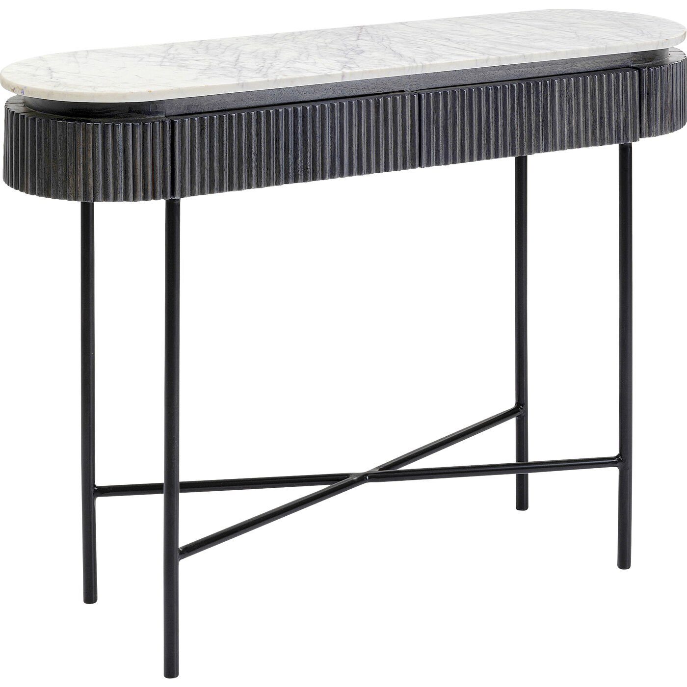 Kare Design Konsolentisch Glenn, Marmor, 2 Schubladen