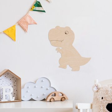 WANDStyle Wanddekoobjekt "Dino T-Rex" aus Holz, Pappel