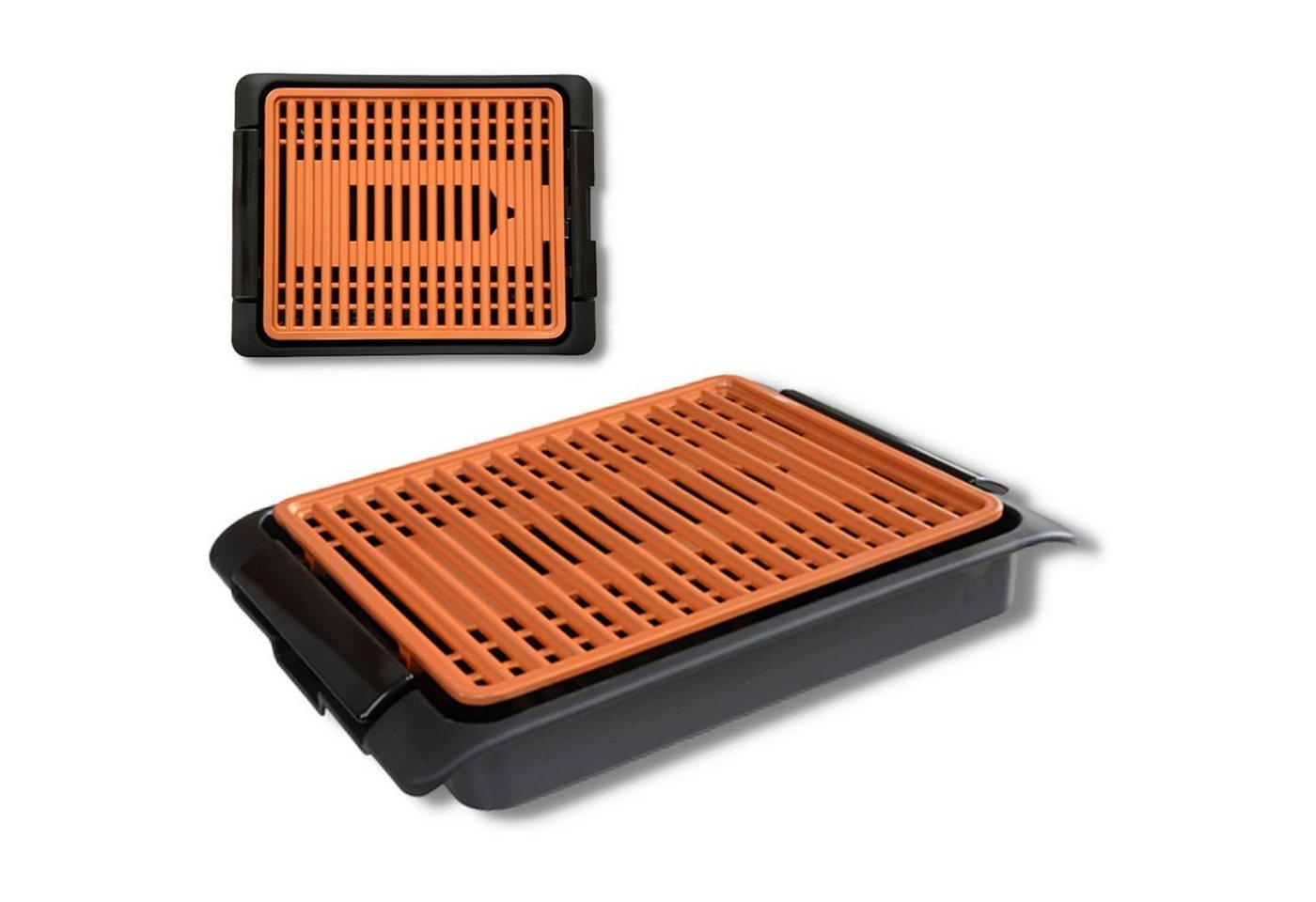 Starlyf Tischgrill Smokefree Copper Grill, 1250,00 W, abnehmbares Thermostat, Kupfer - Beschichtung, spülmaschinenfest