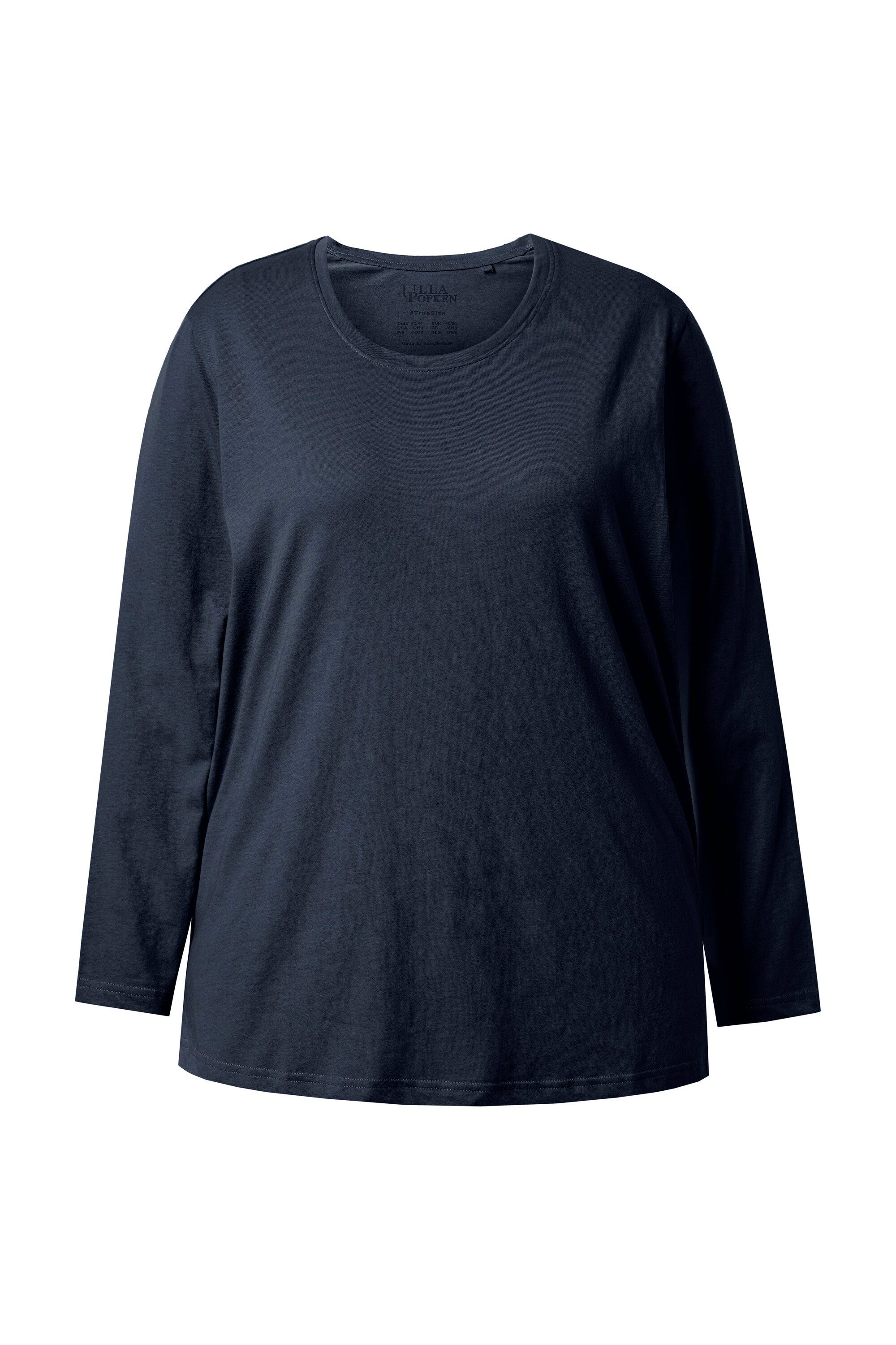 Ulla Popken T-Shirt Shirt Relaxed Rundhalsausschnitt Langarm – Bild 2 von 4