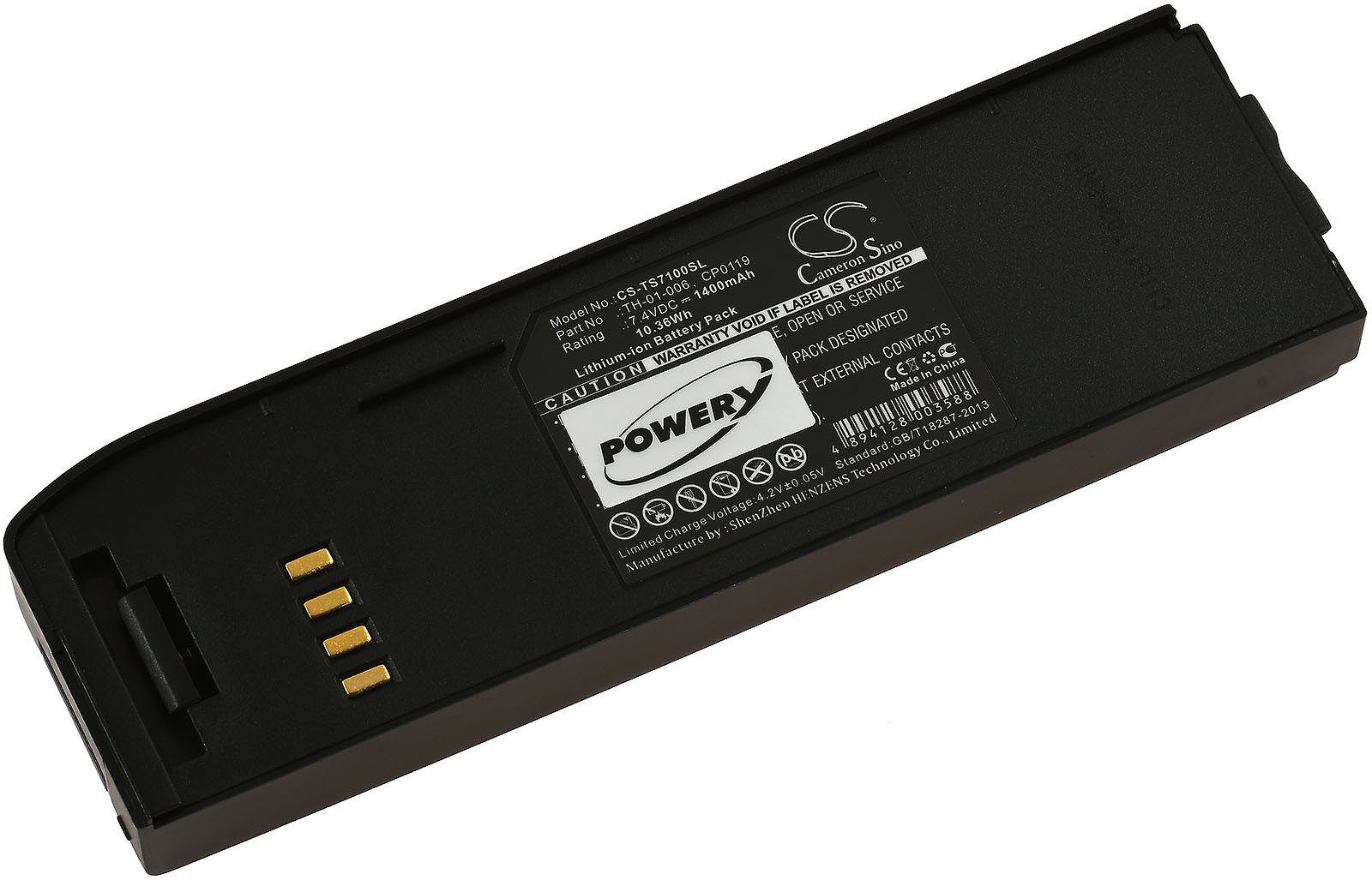 Powery Akku für Thuraya Typ CP0119 Handy-Akku 1400 mAh (7.4 V)