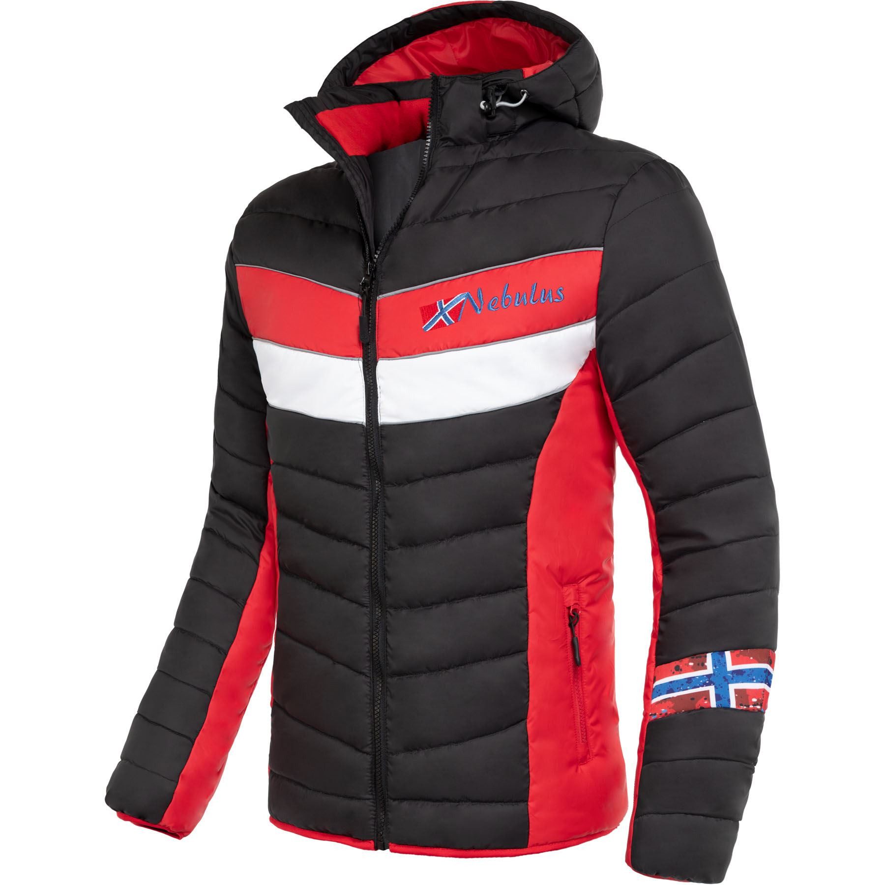 Nebulus Winterjacke NATURAL, P5017 - Herren, schwarz-rot, L