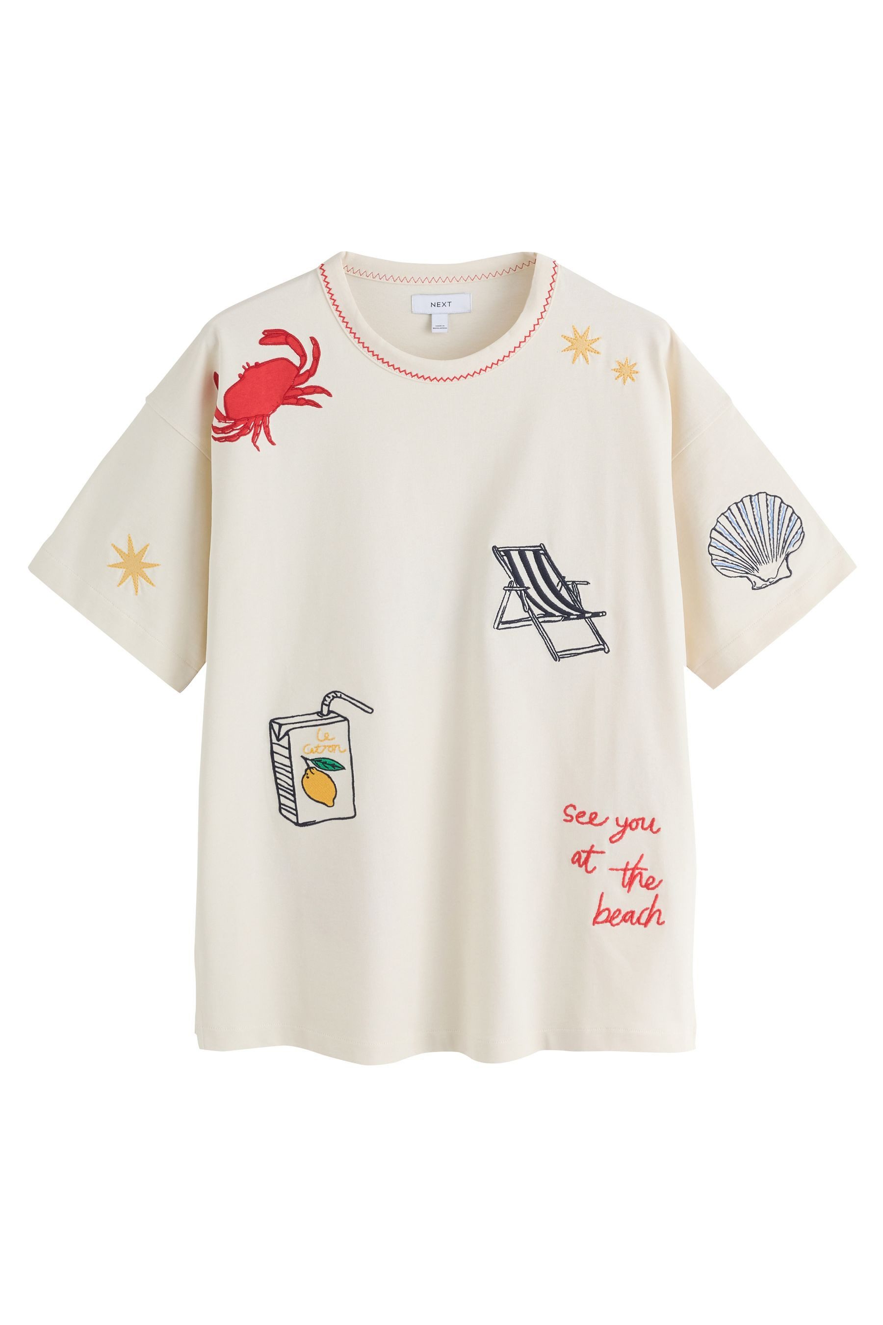 Next Strandshirt Strand-T-Shirt mit Grafik-Print (1-tlg)