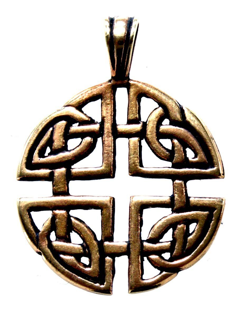 Kelten Knoten keltischer Leather Kettenanhänger Kette Kiss Bronze Keltenknoten of Anhänger