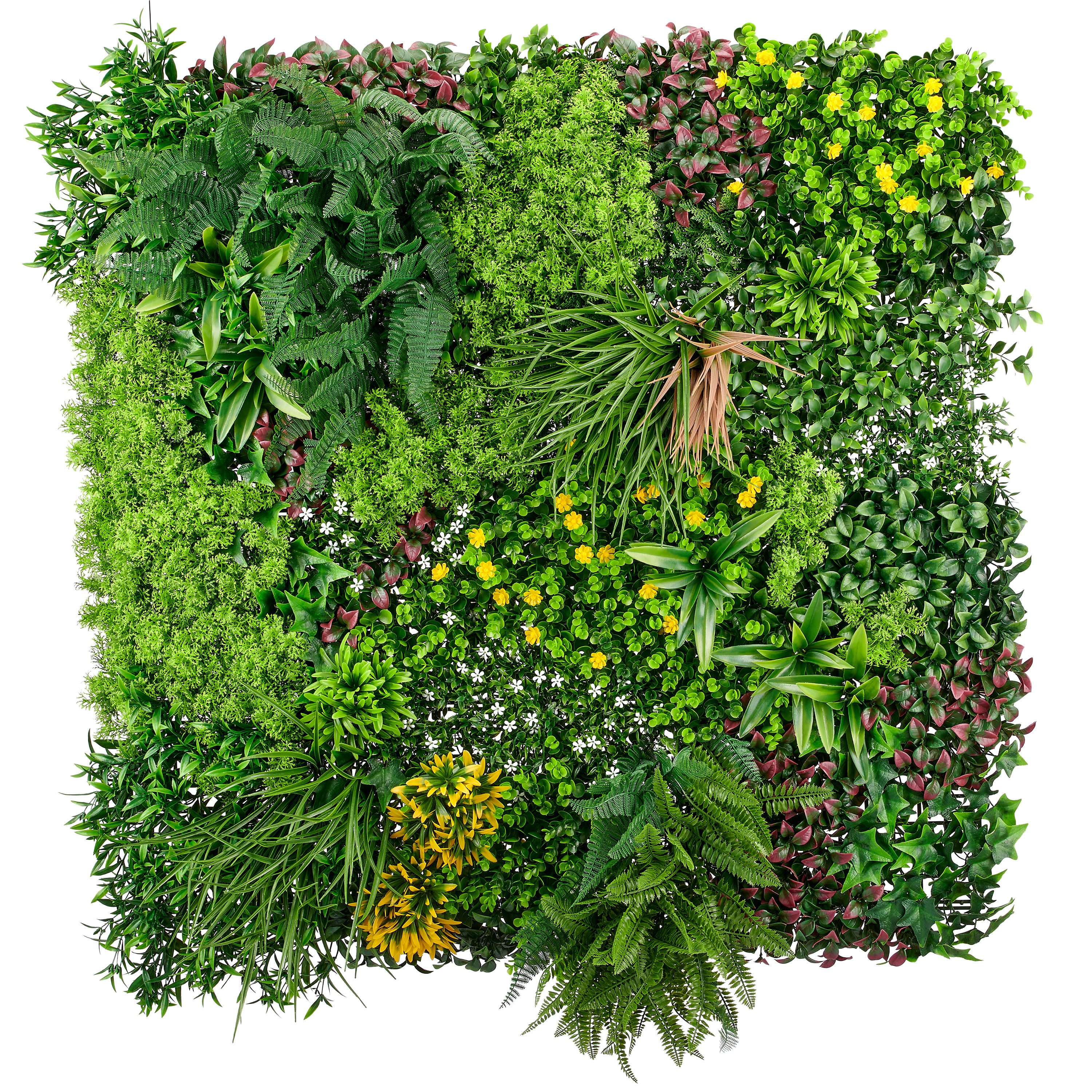 Kunstpflanze Wandmatte Premium Blätter-Farn-Moos-Mix, Creativ green, Höhe 100 cm, in UV-beständiger Ausführung