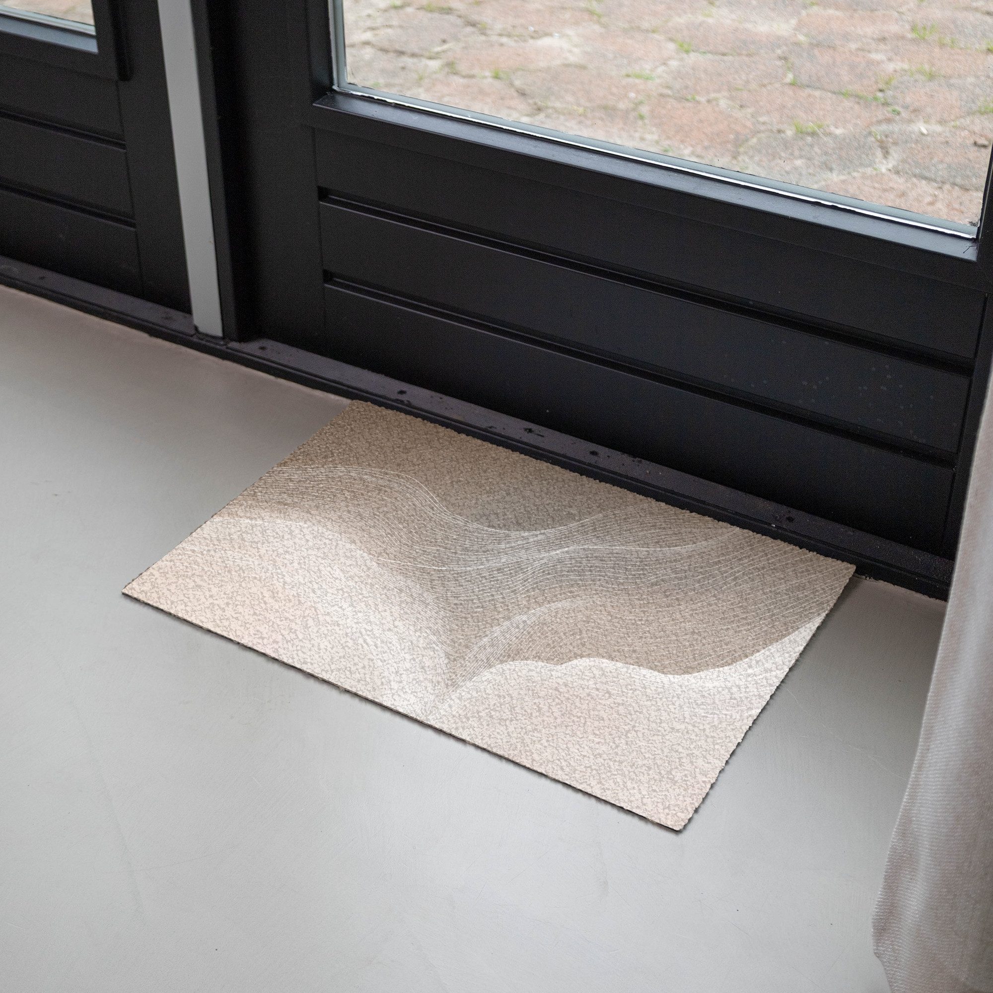 MuchoWow Fußmatte Wellenlinien - Luftströme - Harmonisch, Rechteckig, innen Schmutzfangmatte, Tür, Schmutzfänger Flur, Teppich 60x40 cm – Bild 4 von 5