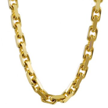 HOPLO Goldkette Ankerkette diamantiert Länge 55cm - Breite 2,0mm - 585-14 Karat Gold, Made in Germany
