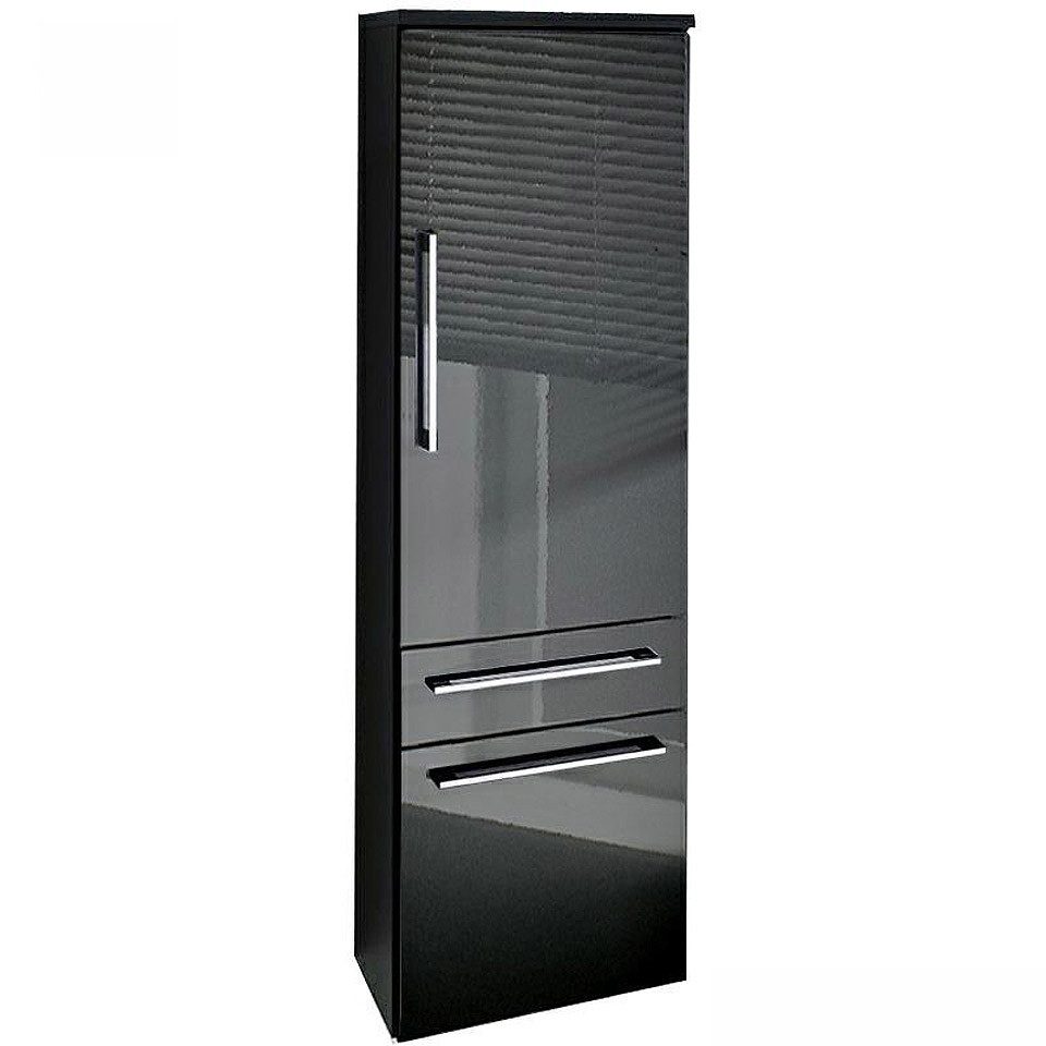 Lomadox Hochschrank HERONAS-02 Badschrank Hochglanz anthrazit günstig online kaufen
