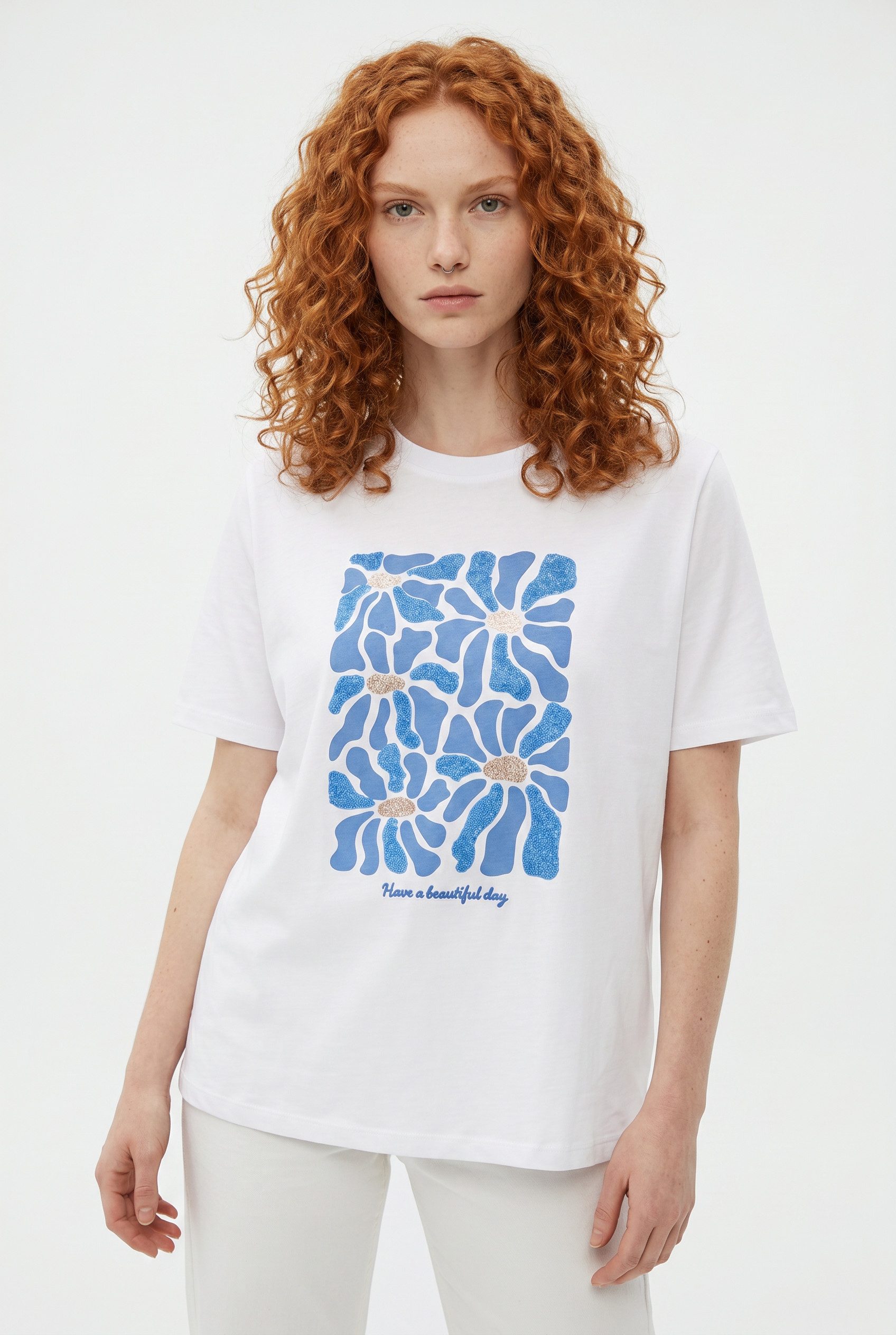 ONLY CARMAKOMA Rundhalsshirt CARALBERTE LIFE S/S BOXY TEE JRS
