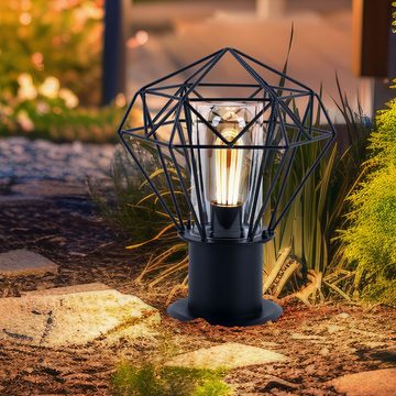 Globo Sockelleuchten, Leuchtmittel inklusive, Farbwechsel, Warmweiß, Außenleuchte Stehleuchte Gartenlampe RGB LED Fernbedienung dimmbar