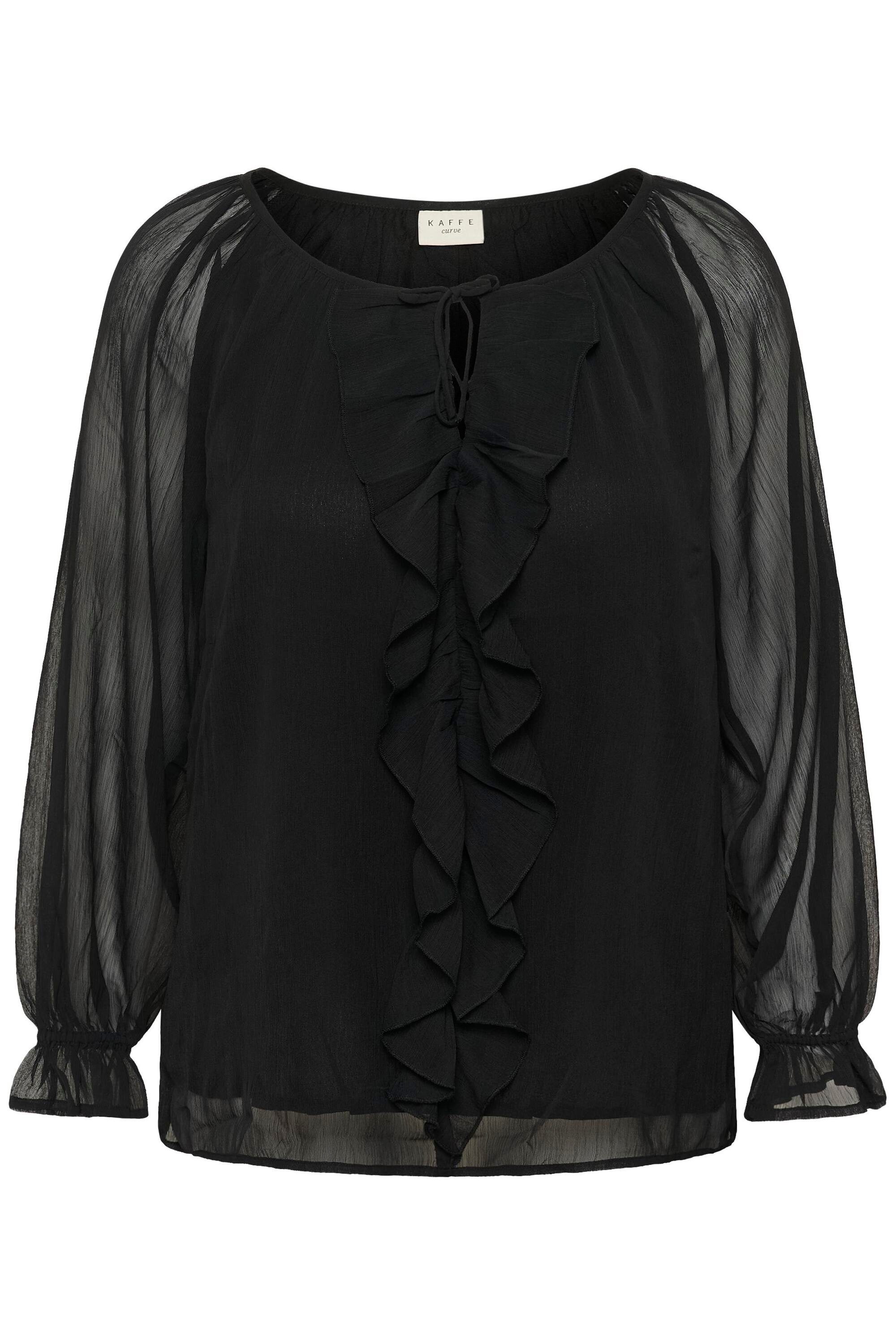 KAFFE Curve Langarmbluse Langarm-Bluse KCmilanna Große Größen günstig online kaufen