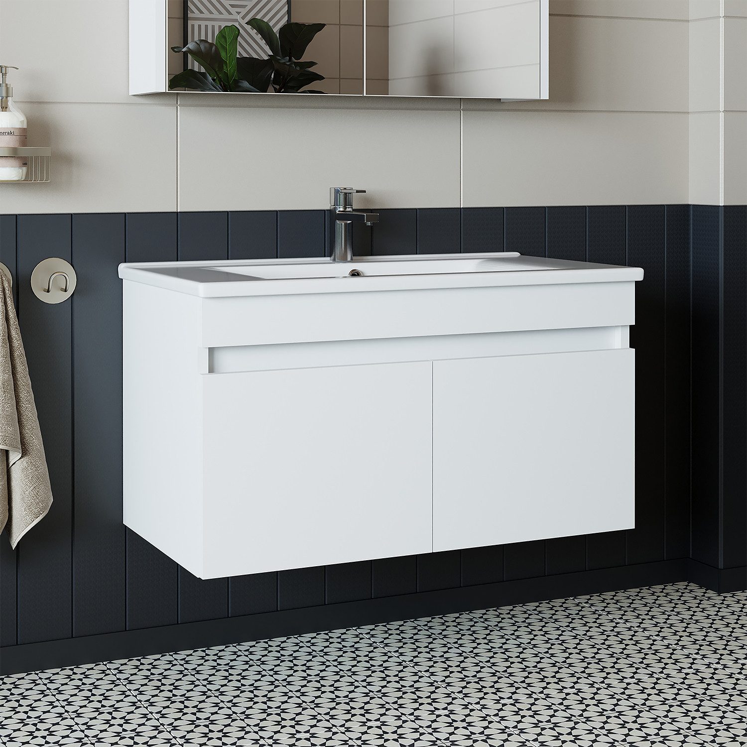 Roomart Badmöbel-Set Atria 85, (Bademöbel Set günstig online kaufen