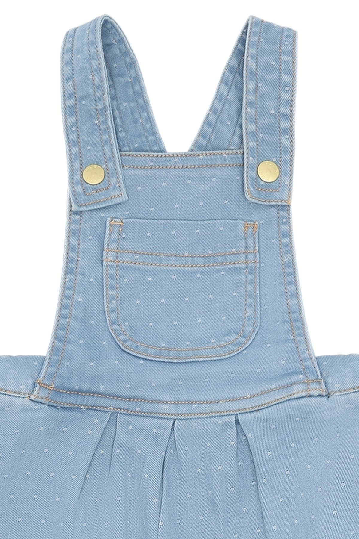 Hust & Claire Latzkleid Karoline Dotty Denim (1-tlg) Hust & Claire Mädchen Jeanskleid Karoline – Blue Denim
